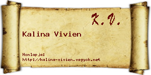 Kalina Vivien névjegykártya